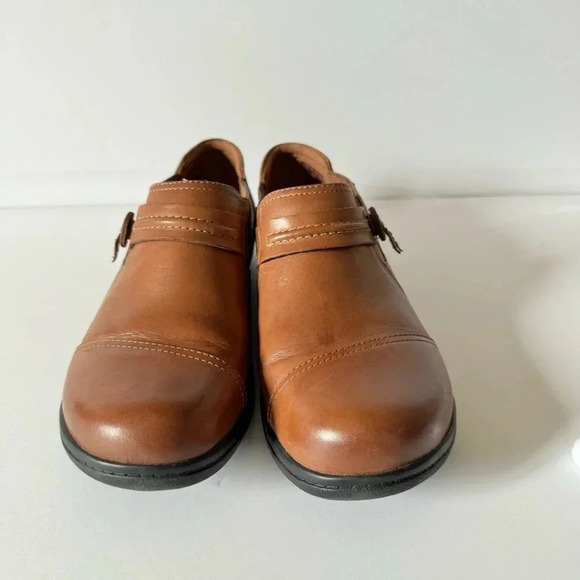 Clarks loafers brown leather  size 9m - Picture 2 of 8